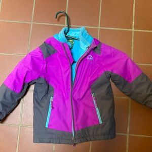 LL Bean, layered winter coat